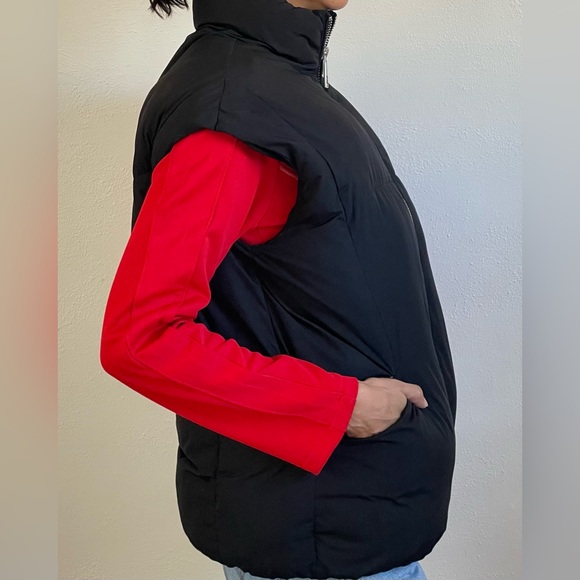 Zara Mango Funnel Neck Long Puffer Vest Small - Picture 3 of 12